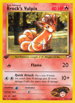 Brock's Vulpix 73/132 — Gym Heroes