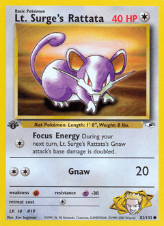 Lt. Surge's Rattata 82 — Gym Heroes