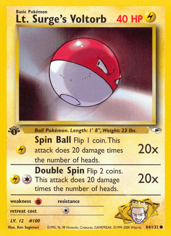 Carta Lt. Surge's Voltorb 84/132 do set Gym Heroes — Pokémon TCG | Bynx