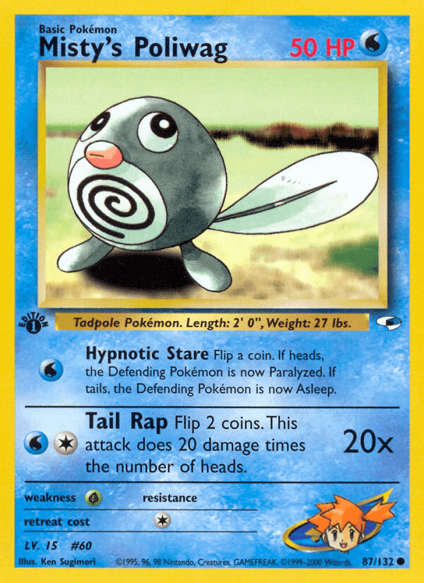 Carta Misty's Poliwag 87/132 do set Gym Heroes — Pokémon TCG | Bynx