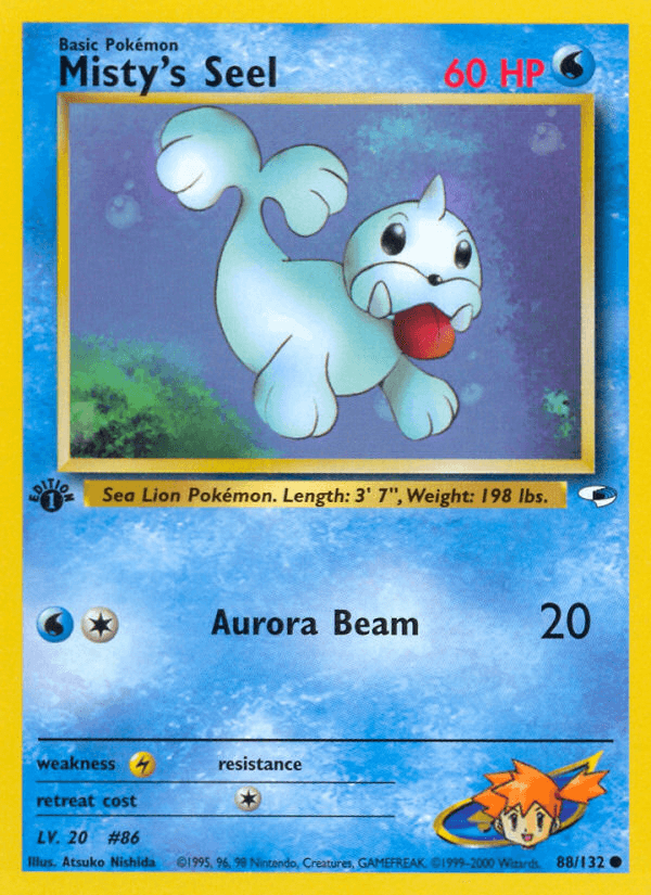 Carta Misty's Seel 88/132 do set Gym Heroes — Pokémon TCG | Bynx