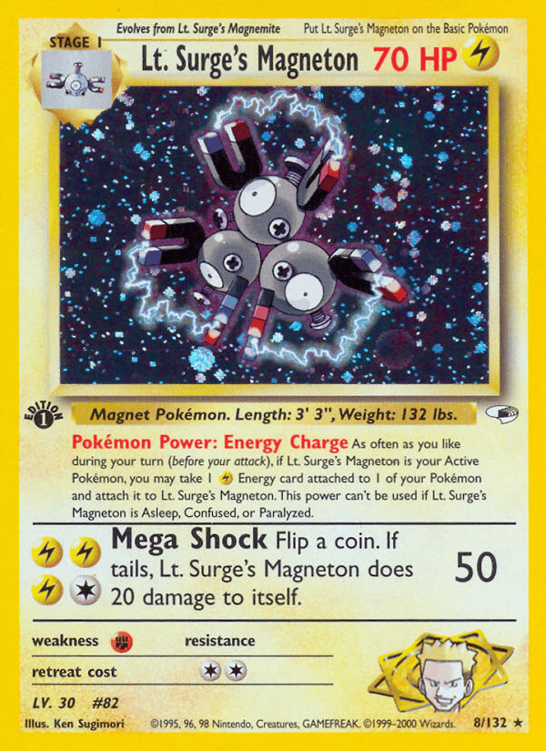 Carta Lt. Surge's Magneton 8/132 do set Gym Heroes — Pokémon TCG | Bynx