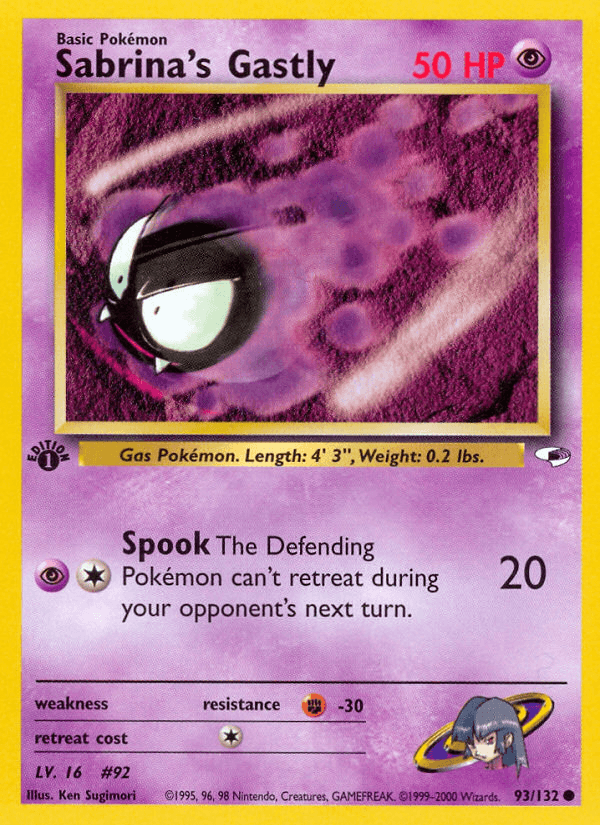 Carta Sabrina's Gastly 93/132 do set Gym Heroes — Pokémon TCG | Bynx