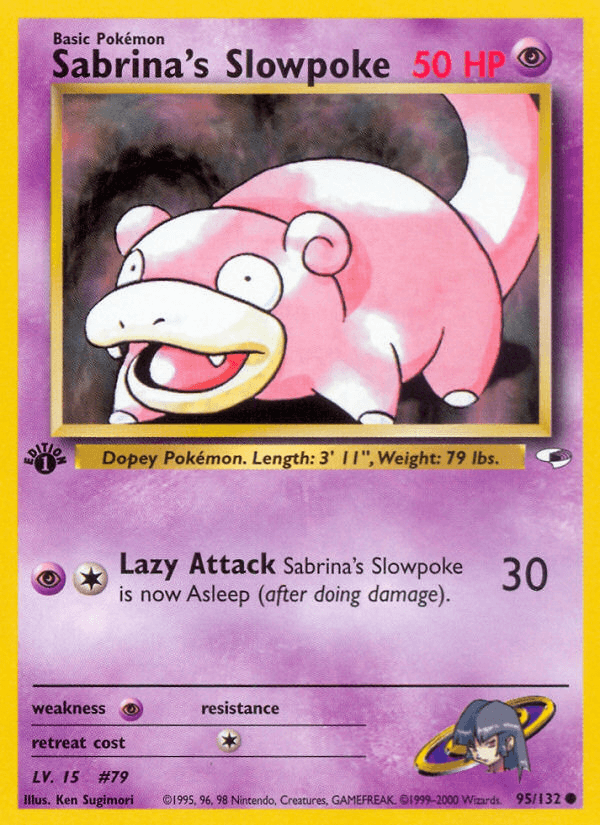 Carta Sabrina's Slowpoke 95/132 do set Gym Heroes — Pokémon TCG | Bynx