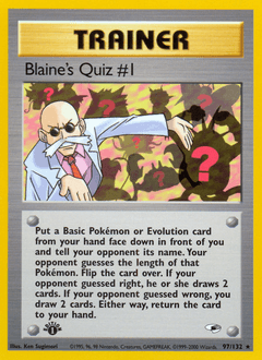 Blaine's Quiz #1 97/132 — Gym Heroes