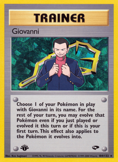 Carta Giovanni 104/132 do set Gym Challenge — Pokémon TCG | Bynx