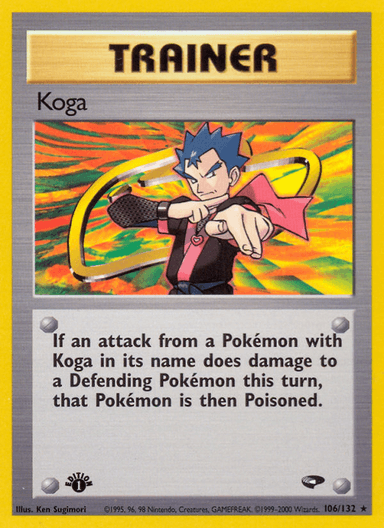 Carta Koga 106/132 do set Gym Challenge — Pokémon TCG | Bynx
