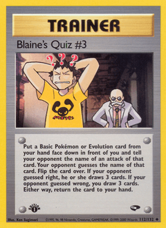 Blaine's Quiz #3 112/132 — Gym Challenge