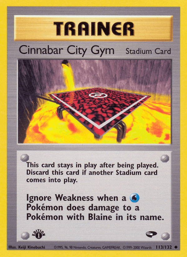 Carta Cinnabar City Gym 113/132 do set Gym Challenge — Pokémon TCG | Bynx