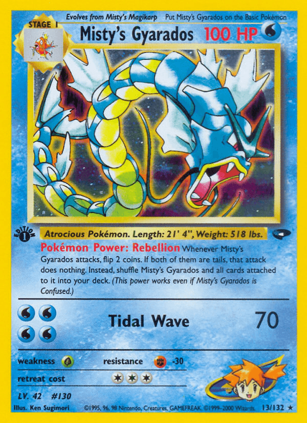 Carta Misty's Gyarados 13/132 do set Gym Challenge — Pokémon TCG | Bynx