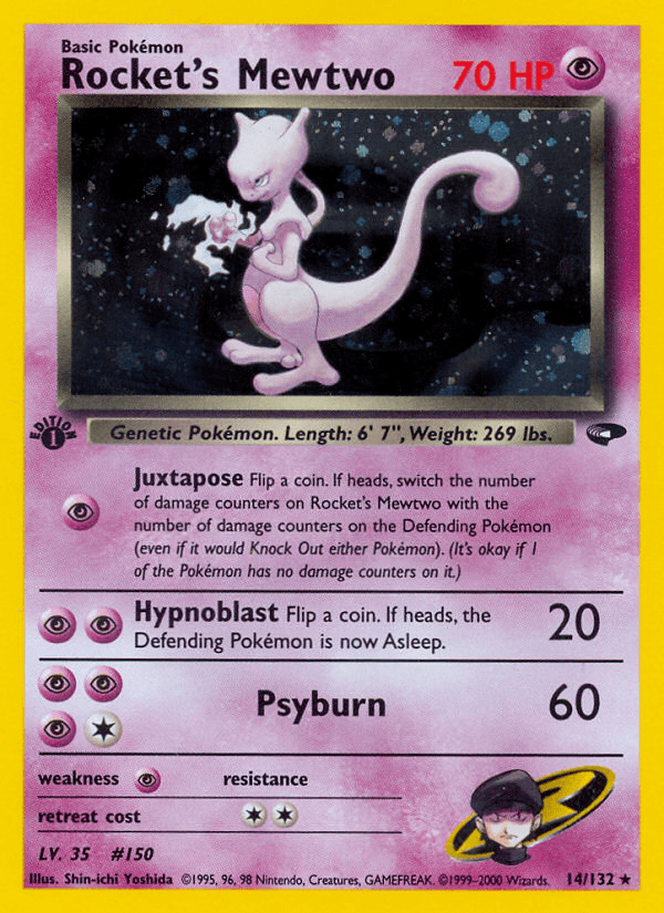 Carta Rocket's Mewtwo 14/132 do set Gym Challenge — Pokémon TCG | Bynx