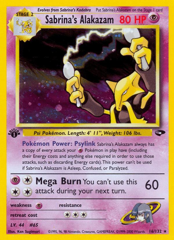 Carta Sabrina's Alakazam 16/132 do set Gym Challenge — Pokémon TCG | Bynx