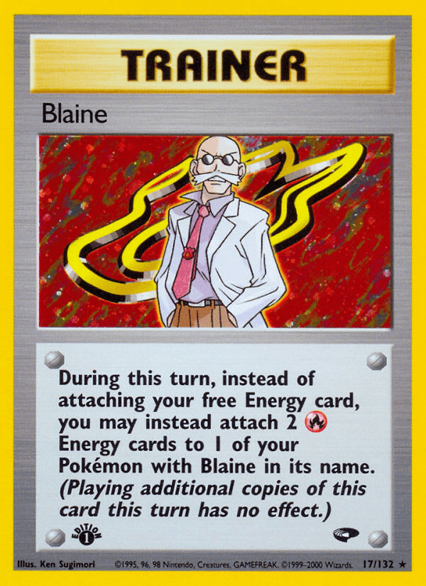 Carta Blaine 17/132 do set Gym Challenge — Pokémon TCG | Bynx
