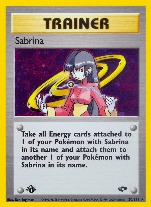 Carta Sabrina 20/132 do set Gym Challenge — Pokémon TCG | Bynx