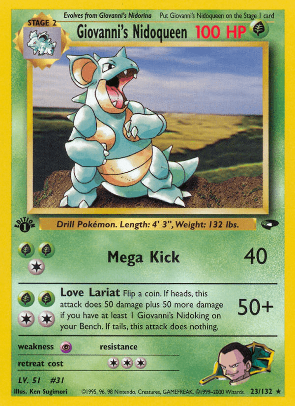 Carta Giovanni's Nidoqueen 23/132 do set Gym Challenge — Pokémon TCG | Bynx
