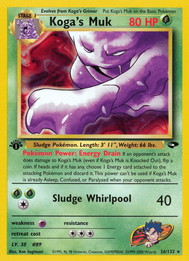 Carta Koga's Muk 26/132 do set Gym Challenge — Pokémon TCG | Bynx