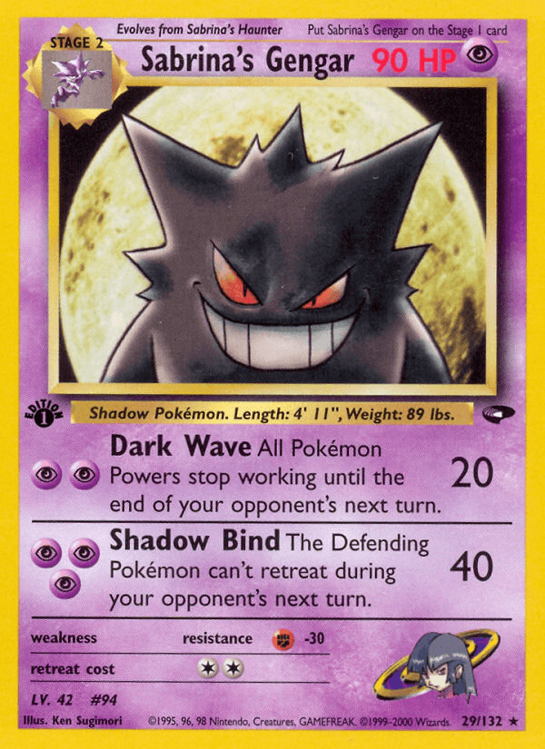 Carta Sabrina's Gengar 29/132 do set Gym Challenge — Pokémon TCG | Bynx