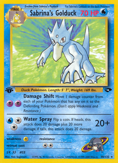 Carta Sabrina's Golduck 30/132 do set Gym Challenge — Pokémon TCG | Bynx
