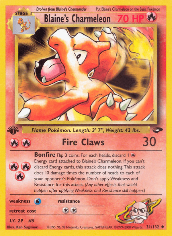 Carta Blaine's Charmeleon 31/132 do set Gym Challenge — Pokémon TCG | Bynx