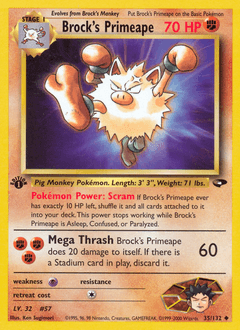 Brock's Primeape 35/132 — Gym Challenge