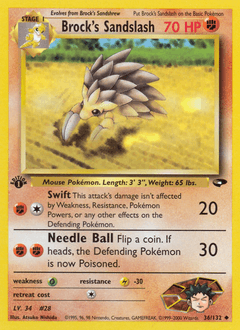Brock's Sandslash 36/132 — Gym Challenge