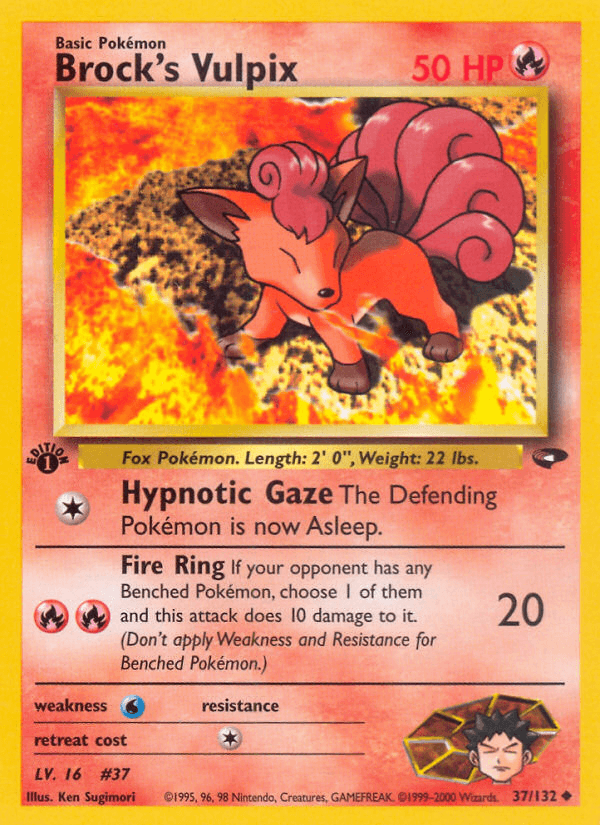 Carta Brock's Vulpix 37/132 do set Gym Challenge — Pokémon TCG | Bynx