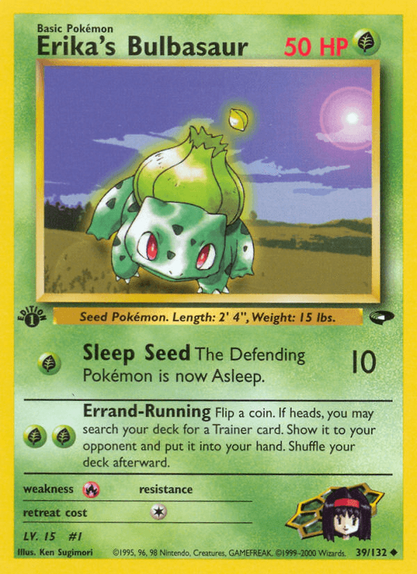 Carta Erika's Bulbasaur 39/132 do set Gym Challenge — Pokémon TCG | Bynx