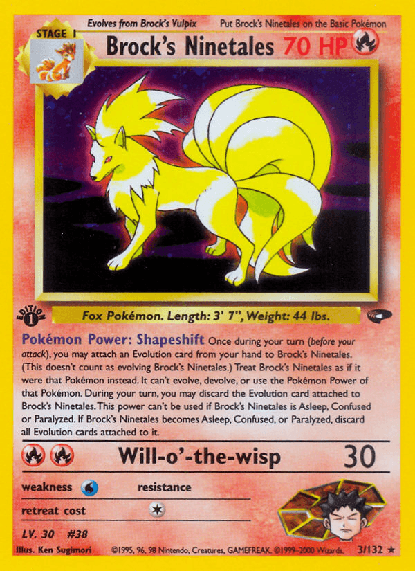 Carta Brock's Ninetales 3/132 do set Gym Challenge — Pokémon TCG | Bynx