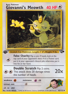 Giovanni's Meowth 43/132 — Gym Challenge