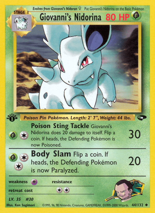 Carta Giovanni's Nidorina 44/132 do set Gym Challenge — Pokémon TCG | Bynx