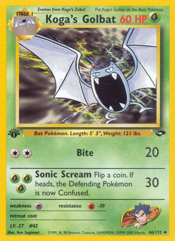 Carta Koga's Golbat 46/132 do set Gym Challenge — Pokémon TCG | Bynx