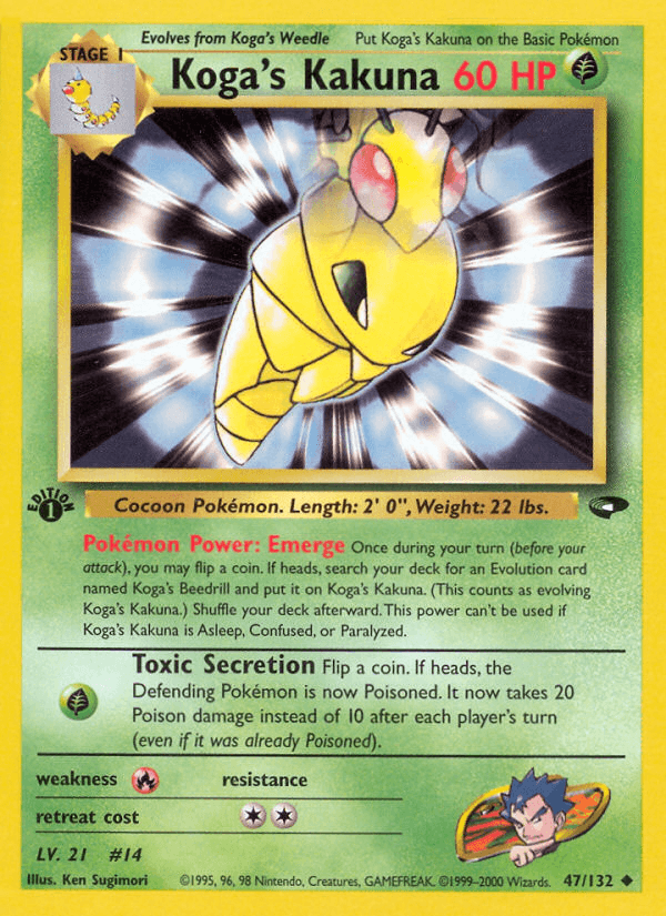Carta Koga's Kakuna 47/132 do set Gym Challenge — Pokémon TCG | Bynx