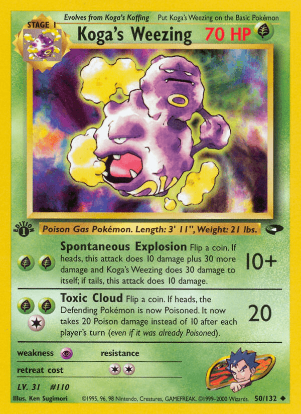Carta Koga's Weezing 50/132 do set Gym Challenge — Pokémon TCG | Bynx
