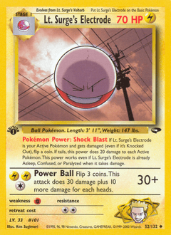Lt. Surge's Electrode 52 — Gym Challenge