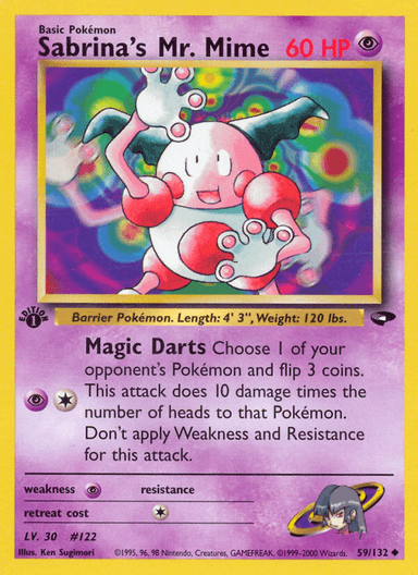 Carta Sabrina's Mr. Mime 59/132 do set Gym Challenge — Pokémon TCG | Bynx