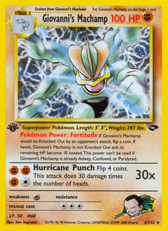 Giovanni's Machamp 6/132 — Gym Challenge