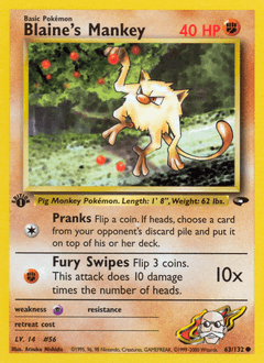 Blaine's Mankey 63 — Gym Challenge