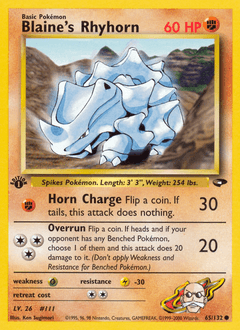Blaine's Rhyhorn 65 — Gym Challenge