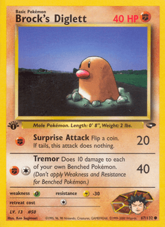 Brock's Diglett 67/132 — Gym Challenge