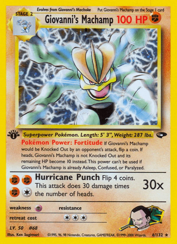 Carta Giovanni's Machamp 6/132 do set Gym Challenge — Pokémon TCG | Bynx