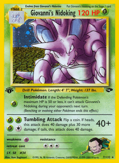 Giovanni's Nidoking 7/132 — Gym Challenge