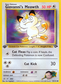 Giovanni's Meowth 74/132 — Gym Challenge