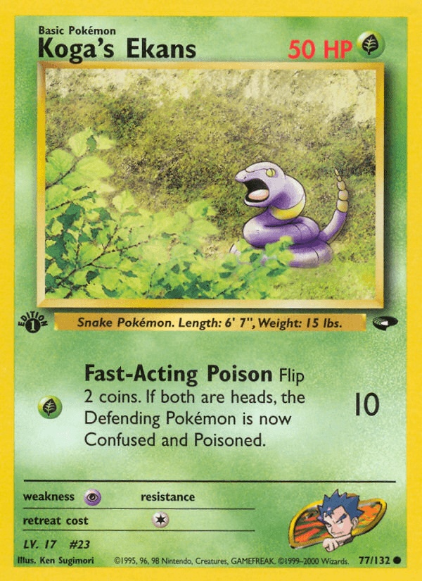 Carta Koga's Ekans 77/132 do set Gym Challenge — Pokémon TCG | Bynx