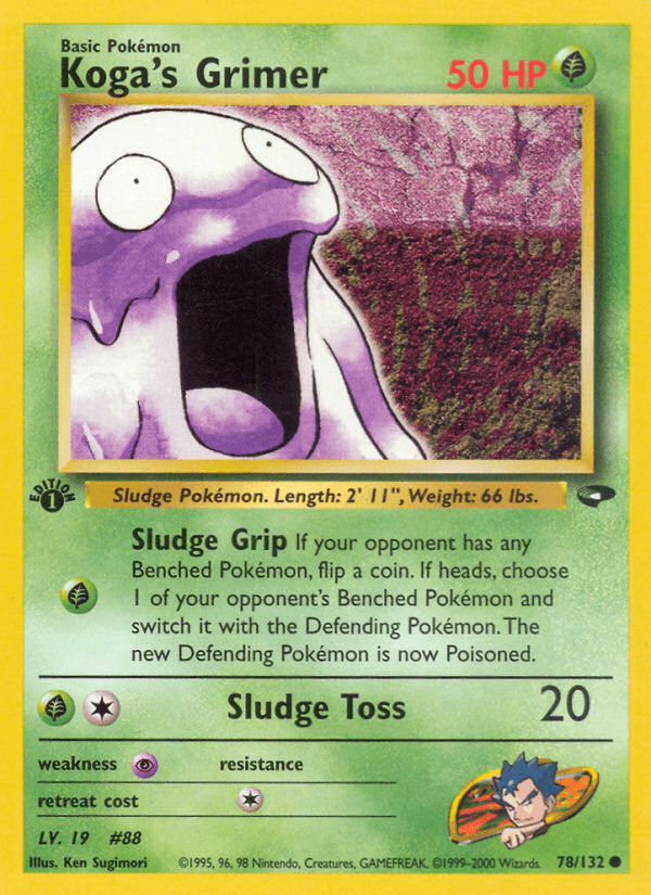 Carta Koga's Grimer 78/132 do set Gym Challenge — Pokémon TCG | Bynx