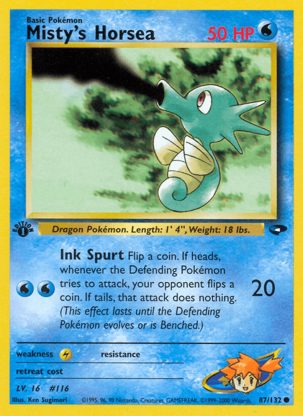 Carta Misty's Horsea 87/132 do set Gym Challenge — Pokémon TCG | Bynx