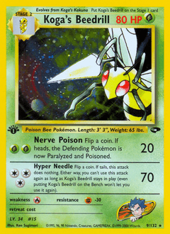 Koga's Beedrill 9/132 — Gym Challenge