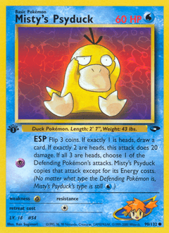 Misty's Psyduck 90/132 — Gym Challenge