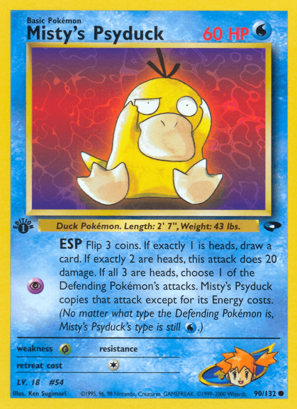 Carta Misty's Psyduck 90/132 do set Gym Challenge — Pokémon TCG | Bynx