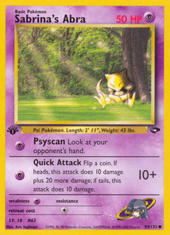 Sabrina's Abra 94/132 — Gym Challenge