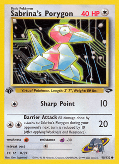 Sabrina's Porygon 98/132 — Gym Challenge